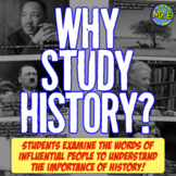 Why Study History? First Day of School Activity for World and American History!