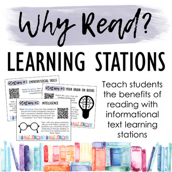 Preview of Why You Should Read Learning Stations - Informational Text - Benefits of Reading
