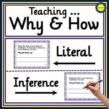 Preview of Why and How Questions - Literal and Inference UPDATED! w/ Bonus Boom™ Cards