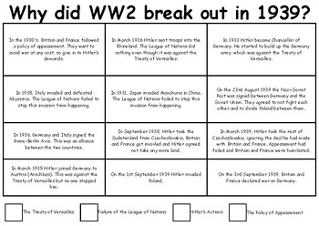Preview of Why did WW2 break out in 1939?