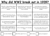 Why did WW2 break out in 1939?