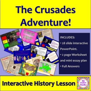 Preview of Why did people go on The Crusades in the Middle Ages? INTERACTIVE POWERPOINT