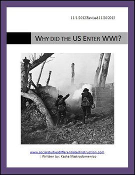 Preview of Why did the US Enter WWI? Lesson Plan