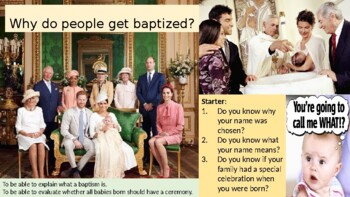 Preview of Why do people get baptised?