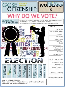 Preview of Why do we Vote? Work Booklet of Student Activities and Worksheets
