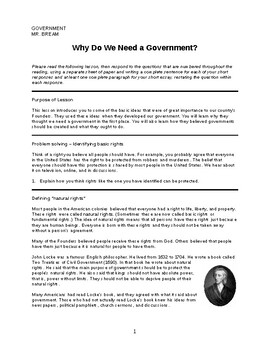 why do we need a government essay