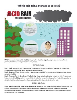 Preview of Why is Acid Rain a Menace to Society? Science DBQ (Argument Writing)