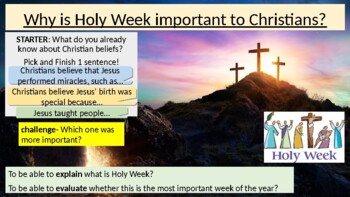 Preview of Why is Holy Week important? Jesus and Christianity.