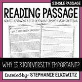 Why is biodiversity important? Reading Passage | Printable