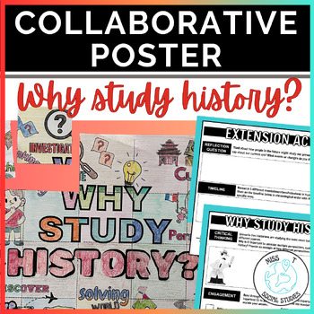 Preview of Why study history first week of school social studies collaborative poster