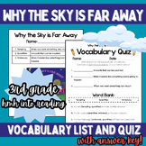 Why the Sky is Far Away: Vocabulary List and Quiz