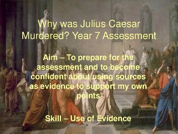 Preview of Why was Julius Caesar Murdered? A Plan for An Argumentative Essay with Evidence