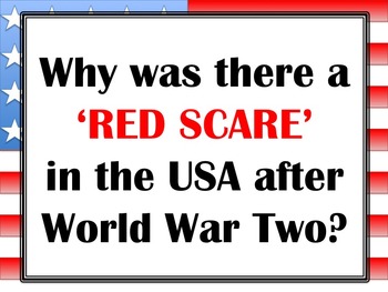 Preview of Why was there a 'Red Scare' in the USA after World War 2? (Fear of Communism)