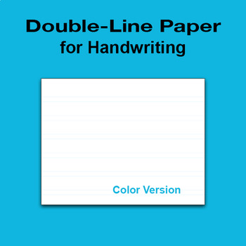 HWT Double Line Paper * - Handwriting Without Tears