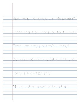Wide Ruled Handwriting Practice Sheets by Ashleigh Marion | TpT