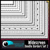 Widescreen 16:9 Doodle Borders Clip Art Set 2 - Google Sli