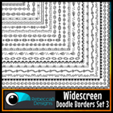 Widescreen 16:9 Doodle Borders Clip Art Set 3 - Google Sli