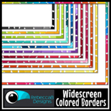 Widescreen 16:9 Colored Borders Clip Art - Google Slides™ 