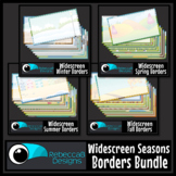 Widescreen 16:9 Season Border Backgrounds Clip Art Bundle