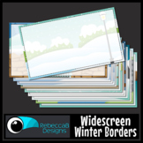 Widescreen Winter Border 16:9 Backgrounds - Google Slides™
