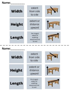 Size - Height, Width, and Depth