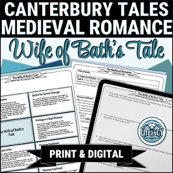 Preview of Wife of Bath's Tale - Medieval Romance - Editable - Print & Digital