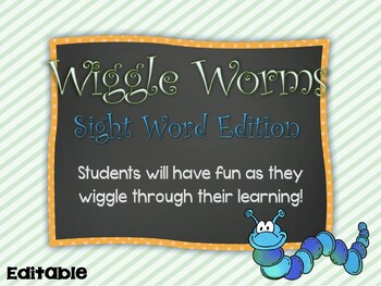 Preview of Wiggle Worms Interactive Review | Sight Words
