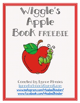 Preview of Wiggle's Apple Book (Positional Words) FREEBIE!