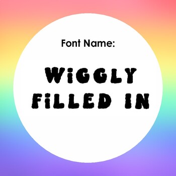 Preview of Wiggly Filled In Font