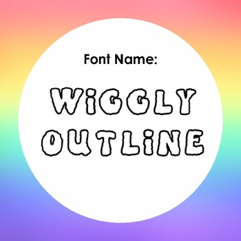 Preview of Wiggly Outline Font