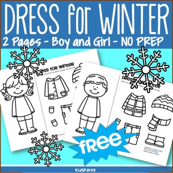 Preview of Winter Clothes Dress Boy and Girl Free