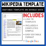 Wikipedia Page: Create Your Own for Any Subject (Google Doc)