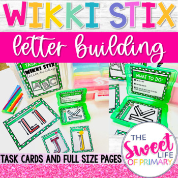 Wikki Stix Letter Building Task Cards by The Sweet Life of Primary