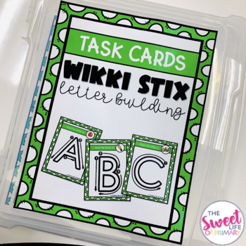 Wikki Stix Letter Building Task Cards by The Sweet Life of Primary