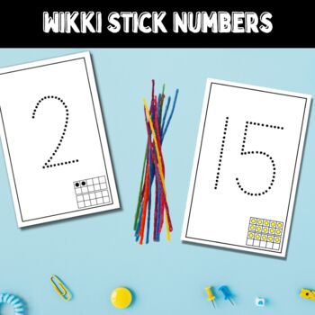Wikki Stix Numbers Cards Kit, Autism Specialties