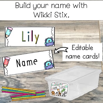 Wikki Stix Write My Name / Spell My Name Writing Centers / Bins Tubs Wiki  Sticks