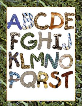 Zoo Animal Font Clip Art by Elizabeth McCarter | TpT