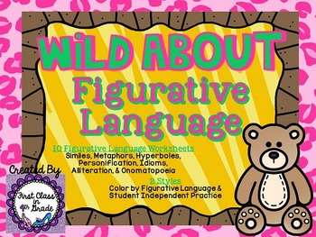 Preview of Wild About Figurative Language (Animal Literary Decive Unit)