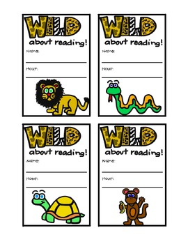 Preview of Wild About Reading Bookmarks