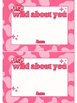 Preview of Valentine's Day Card / Wild About You