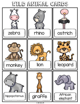 Wild Animal Bingo Cards + Make Your Own by Unique Ideas With Mrs S