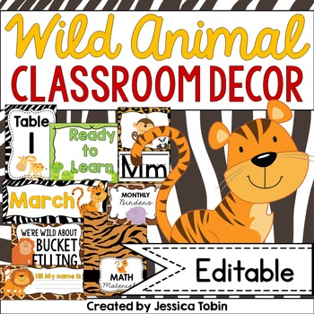 Preview of Wild Animal Classroom Decor