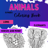 Wild Animal Coloring pages, coloring sheets, coloring book