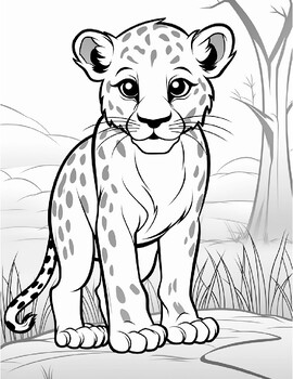 Preview of Wild Animal Coloring Pages 2