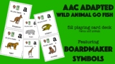 Wild Animal "Go Fish", AAC Adapted with Boardmaker Symbols