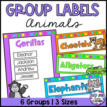 Group Labels - Animals by Lucy Jane Loves Learning | TpT