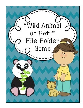 Preview of Wild Animal or Pet File Folder Game and Worksheet