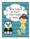 Wild Animal or Pet File Folder Game and Worksheet