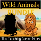 Wild Animals - BUNDLE - PPT Guess Who Game - Flashcards - 