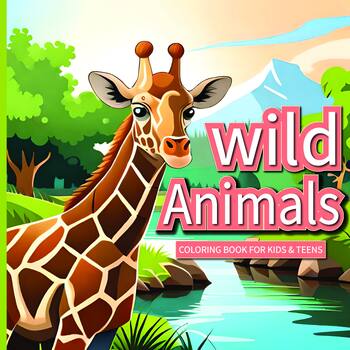 Preview of Wild Animals Coloring Pages For Kids & Teens Bundles